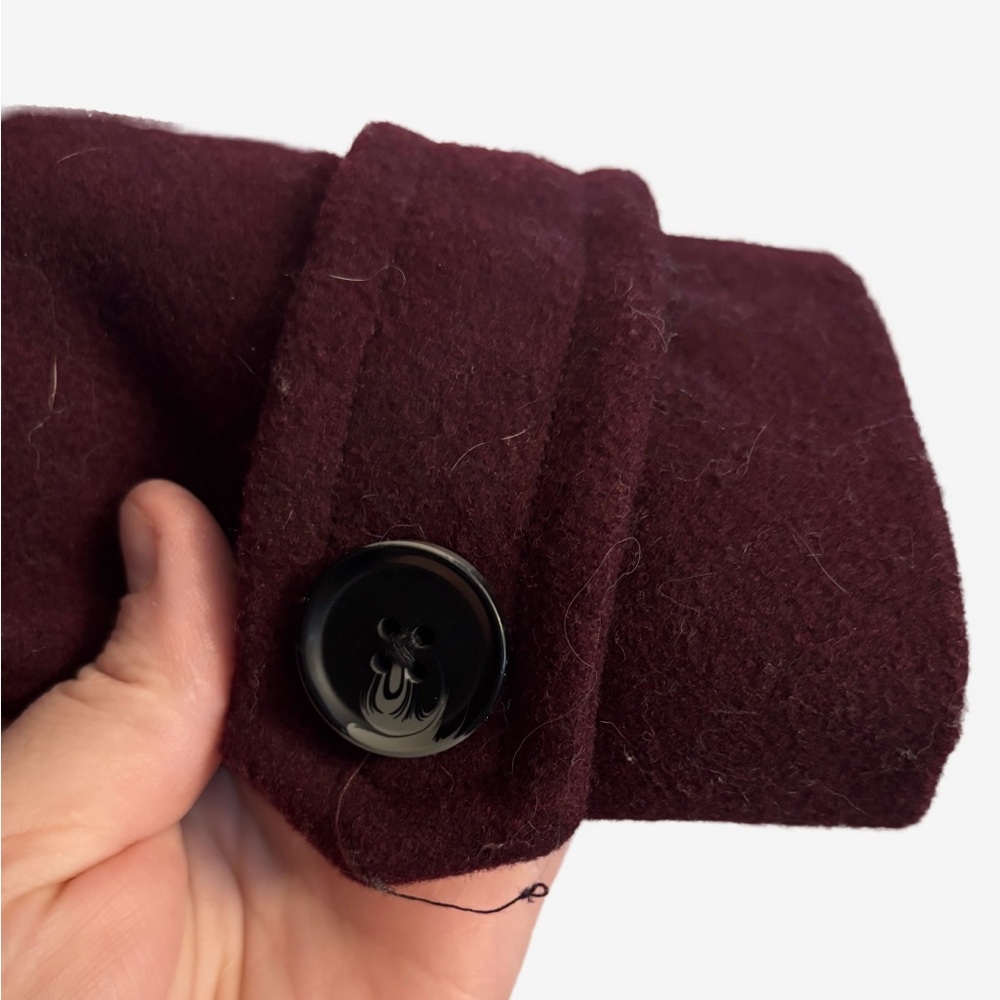 St. John's Bay Burgundy Pea Coat - Picture 7 of 7